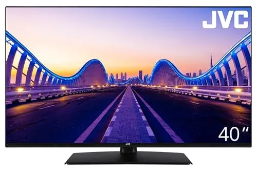 JVC 40 Zoll Fernseher LT-40VF4455 - Full HD LED TV mit Triple-Tuner - Fernseher mit 102 cm Bildschirmdiagonale, Full-HD-Auflösung und integriertem Triple-Tuner für grenzenloses Fernsehen ohne zusätzlichen Receiver.