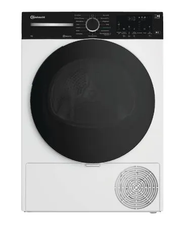 BT97AWB Wärmepumpen Trockner Frontlader - Wärmepumpentrockner mit 9 kg Fassungsvermögen, energieeffizienter Klasse A und leisen 60 dB – ideal für umweltbewusste Haushalte.