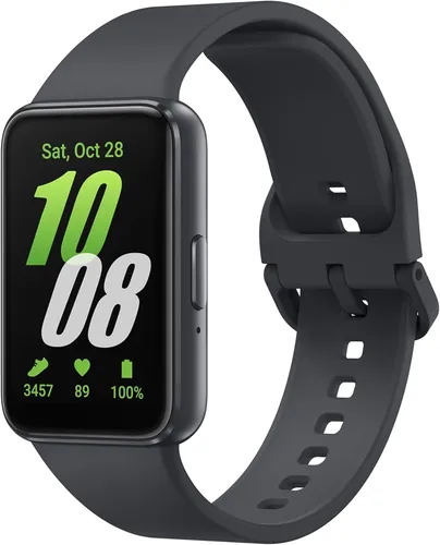 Samsung Galaxy Fit3 - Grau | Smart Fitnesstracker für Android - Modernes Design mit großem AMOLED-Display, bis zu 13 Tage Akkulaufzeit und umfassende Fitnessüberwachung. Ideal für Sport und Alltag, staub- und wasserdicht bis 5 ATM.
