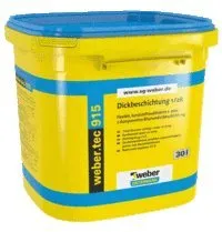 weber.tec 915 - Dickbeschichtung 1/2K - Kleber & Mörtel für Fußböden, flexible und schnelle Außenabdichtung für Wand und Boden, ideal für erdberührte Bereiche und zur Verklebung von Polystyrolplatten.