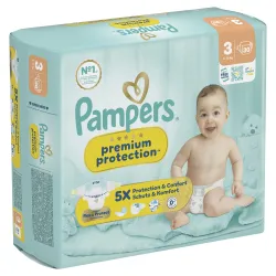 Procter & Gamble Service GmbH Pampers Premium Protection 3 Midi Windeln, 6-10 kg, Größe 3, Babywindeln mit besten Komfort und Schutz für empfindliche Haut, 1 Single Packung = 30 Windeln 8006530131780