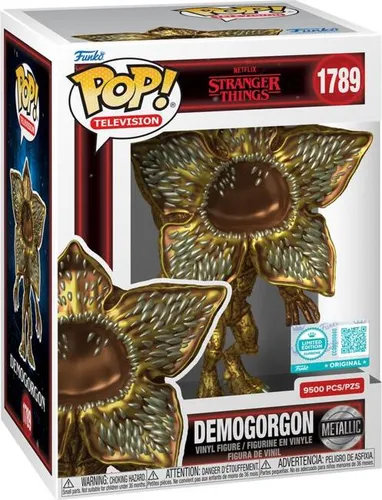 Funko Pop! Stranger Things Demogorgon Gold 1789 Limited Edition - Exklusive Vinylfigur des Demogorgon aus Stranger Things, ideal für Sammler. Hochwertige Verarbeitung und in originaler Verpackung – ein Muss für jeden Fan der Serie!