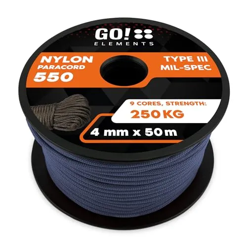 Paracord 550 Typ III – Reißfeste Nylonschnur für Outdoor & Handwerk - Entdecken Sie unser Paracord 550 Typ III, ideal für vielseitige Anwendungen im Innen- und Außenbereich. Mit 11 Kernen und bis zu 250 kg Tragkraft ist es extrem stabil und wetterbeständig. Perfekt für Handwerksprojekte und Outdoor-Aktivitäten!