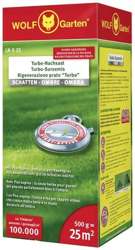 WOLF-Garten 3826625 Turbo-Nachsaat Schattenrasen LR-S 25 500g