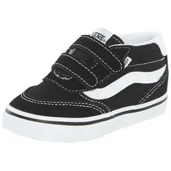Vans Brooklyn Mid V-Sneaker für Kinder, Unisex, schwarz/weiß, 9.5 UK Child - Bequemer Mid-Sneaker mit doppeltem Klettverschluss für kinderleichtes Anziehen. Ideal für den Alltag und mit der klassischen Waffel-Laufsohle für guten Halt.