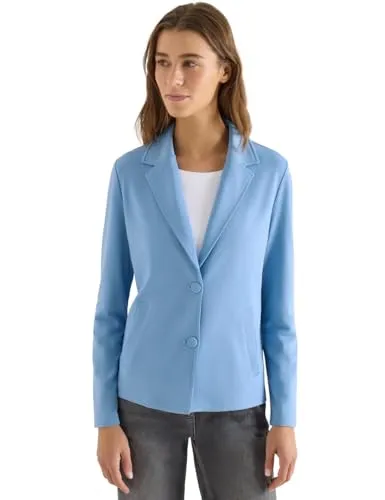 Cecil Damen Basic Blazer mit Reverskragen - Eleganter Sweat-Blazer mit Reverskragen für vielseitige Business-Looks. Bequem und stilvoll, ideal für den Alltag.