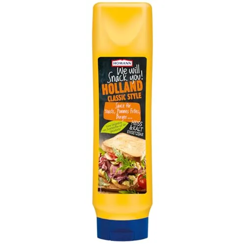 Homann Snack Sauce Holland Classic 875ml - Barbecuesauce mit Zwiebeln, ideal für Grillpartys und zum Verfeinern von Snacks