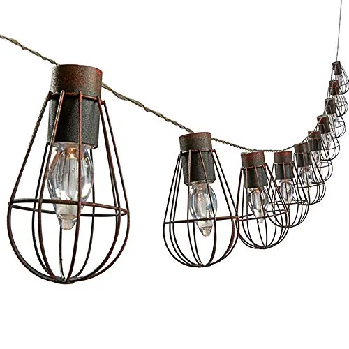 Dehner Solar Lichterkette Retro mit 10 LED-Glühbirnen, warmweiß, 330 cm - Stimmungsvolle Lichterkette im Retro-Stil für Gartenpartys. Automatischer Dämmerungssensor und wetterfest. Genießen Sie bis zu 6 Stunden warmweißes Licht für entspannte Abende im Freien!