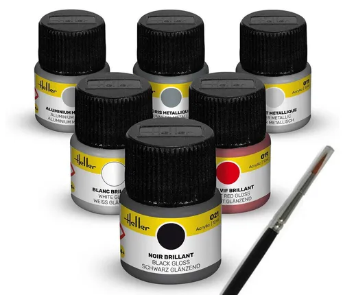Colour Set Sports Car  Acrylic 6 x 12 ml + Pinsel, Heller 9403