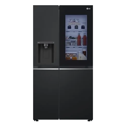 LG GSGV81EPLL - Side by Side Kühlschrank, 635 L, Instaview mit Eis- und Wasserspender, energieeffizienter Smart Inverter Kompressor, Total No Frost und Wi-Fi-fähig