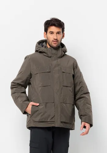 Jack Wolfskin TEXTOR UTILITY JKT M cold coffee, L - Funktionsjacke mit 200g Kunstfaserfüllung, wasser- und winddicht sowie atmungsaktiv – ideal für Outdoor-Aktivitäten bei jedem Wetter.