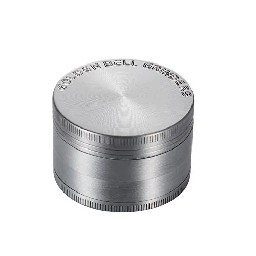LIHAO Pollen Grinder Crusher für Spice,Kräuter,Gewürze,Herb,Kaffee 4-teiliges Set mit Pollen Scraper (Antike Silbrig)