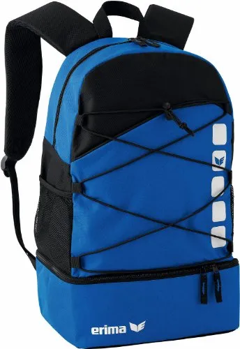 Erima Unisex CLUB 5 Multifunktionsrucksack mit Bodenfach - Wanderrucksack mit abnehmbarer Balltasche, gepolsterten Schultergurten und separatem Bodenfach für Schuhe – ideal für Sport und Freizeit!