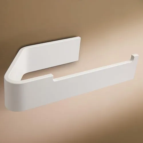 Designfabrik Hamburg Toilettenpapierhalter ohne Bohren - Toilettenpapierhalter, einfache Montage ohne Bohren, aus massivem Metall gefertigt, rostfrei und kratzfest mit modernem Design für jedes Badezimmer.