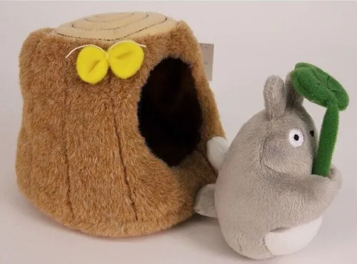 Sun Arrow Totoro auf Baumstamm - Plüschtier Mein Nachbar Totoro 12cm, ideales Geschenk und perfekte Party-Dekoration für Kinder