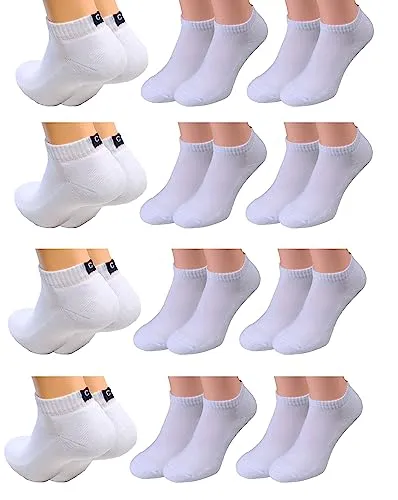 Paar Damen Herren Sport Sneaker Socken mit Frotteesohle Baumwolle mit Elasthan, weiß Gr. 47/49 Marke Cocain trainings-socken kurze sportsocken 100 100% billige günstige günstig preiswert preiswerte 12