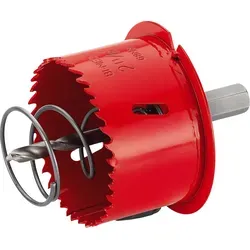 Cimco Lochsäge 207564 - Zubehör für Elektrowerkzeug: Hochwertige Lochsäge mit Ø 68 mm, integriertem Randversenker und Sechskantaufnahme – ideal für präzise Schnitte in Holz und Rigips.