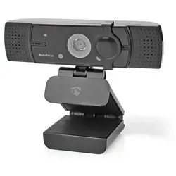 Nedis® Full HD Webcam mit Autofokus und Mikrofon - Webcam mit 4K@30fps und 60fps, ideal für Videokonferenzen und Online-Unterricht. Eingebautes Mikrofon mit Geräuschunterdrückung sorgt für klaren Ton.
