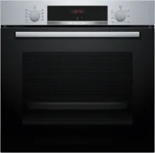 HBA514BS3 Backofen 60cm - Edelstahl, 7 Heizarten, LED-Display und Versenkknebel für präzises Kochen