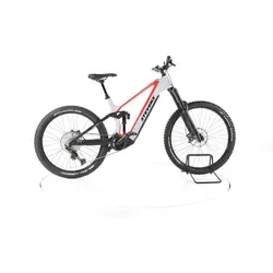 Stevens E-Inception ED 8.7 Fully E-Bike 2021 - hellgrau rot schwarz - 46 cm - E-Bikes Fully mit leistungsstarkem 720 Wh Intube Akku und Shimano EP8 Motor für kraftvolle Unterstützung bis 25 km/h – ideal für anspruchsvolle Trails.