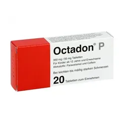 Octadon P 20 ST - Arzneimittel zur symptomatischen Behandlung von leichten bis mäßig starken Schmerzen mit der Kombination aus Paracetamol und Coffein für schnelle Linderung.