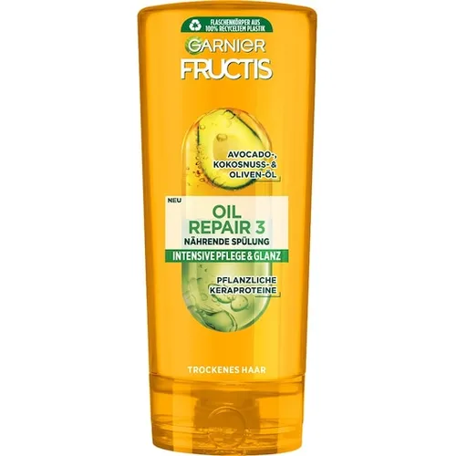 Garnier Fructis Spülung Oil Repair, 200 ml - Haarspülung für stark strapaziertes Haar, bietet Tiefen-Repair-Pflege mit Aktiv-Frucht-Konzentrat und Micro-Fruchtölen für dreimal mehr Glanz.