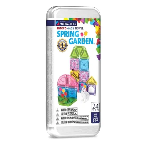 Magna-Tiles Frühlingsgarten Reise-Set 24 Teile - Das Frühlingsgarten Reise-Set von Magna-Tiles enthält 24 magnetische Bausteine, die Kinder unterwegs zum kreativen Bauen anregen. Ideal für Reisen und platzsparende Aufbewahrung.