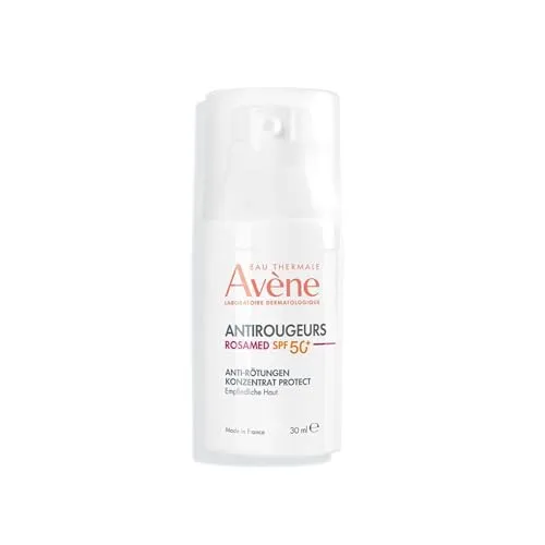 Avène Antirougeurs Rosamed SPF50+ Anti-Rötungen Konzentrat 30 ml - Sonnenschutzmittel für empfindliche Haut, reduziert Rötungen effektiv und bietet sehr hohen Lichtschutzfaktor (SPF50+) mit zusätzlichem Blue Light Schutz.
