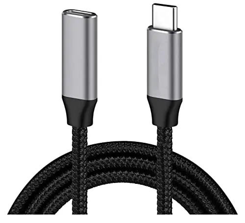 Tradebit - Verlängerungskabel 3M, Typ C 3.1 Gen2 10Gbps Buchse auf Stecker Adapter,Kurz (Thunderbolt 3 Compatible) Extension Cable für Macbook Pro M1,Mac Air, Microsoft Surface Go,Dell XPS 15 13
