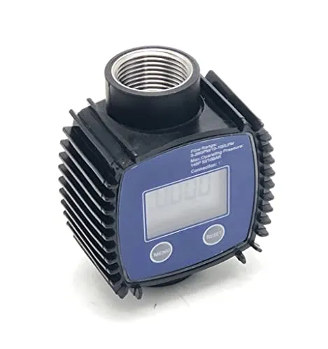 Digitaler Durchflussmesser für Flüssigkeitstransferpumpen - Präziser digitaler Durchflussmesser für Diesel, Kerosin, Wasser und AdBlue®. Mit 1'' Anschlüssen und einer Durchflussmenge von 10-100 L/Min für effiziente Verbrauchsmessung.
