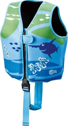 SEALIFE Schwimmweste Größe M, blau/grün - Schwimmweste für Kinder (3-6 Jahre, 18-30kg), aus hautfreundlichem Neopren, bietet hohen Tragekomfort und Bewegungsfreiheit. Mit verstellbarem Beingurt für sicheren Sitz und variablen Auftriebskörpern für optimalen Auftrieb.