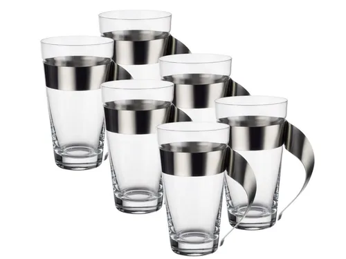 Villeroy & Boch New Wave Caffe Latte Macchiato Set - Elegantes Geschirr-Set mit 6 stilvollen Gläsern für ein ästhetisches Kaffeeerlebnis, ideal für Kaffeetafeln und besonderes Ambiente.