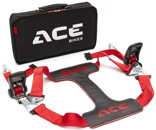 Acebikes TyreFix Pro - Motorrad-Transportsicherung mit Ratschen - Transportgeräte & Rampen - Schnelle und einfache Befestigung für alle Motorradreifengrößen mit integrierter Ratsche für verbesserte Sicherheit und Zugkraft von 500 daN.
