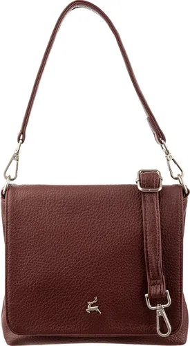 Prato S035-G Umhängetasche burgundy - Rot - Elegante Umhängetasche mit Überschlag und Magnetverschluss. Praktisches Hauptfach mit Reißverschluss und zusätzlichem Fach auf der Rückseite. Ideal für jeden Look dank abnehmbarem Henkel und verstellbarem Schultergurt.
