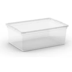 Keter KIS C Box Allzweckbox S - Transparent - Aufbewahrungsboxen, supertransparente Plastikbox mit Deckel für optimale Organisation von Schubladen und Garderoben, ineinander stapelbar und kombinierbar.