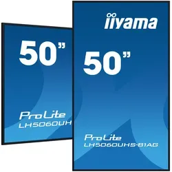 iiyama ProLite LH5060UHS-B1AG - 50 Zoll 4K UHD Signage-Display, 500 cd/m² Helligkeit und integrierter Mediaplayer für 24/7 Betrieb
