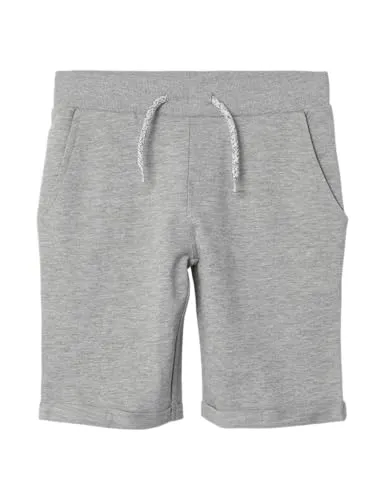 NAME IT Kids Jungen NKMVERMO Long SWE UNB F NOOS Shorts, Grey Melange, 104