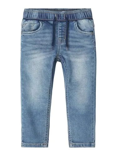 NAME IT Jungen NMMRYAN Slim SWE Jeans 2472-TH NOOS - Jungen-Jeanshose in Medium Blue Denim mit Kordelzug am Taillenbund für optimalen Tragekomfort und seitlichen Taschen für praktische Aufbewahrung.