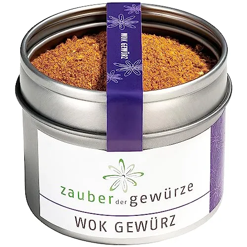 Zauber der Gewürze Asiatische Wok Gewürzmischung, Wok-Gewürz für Fleisch, Gemüse und Fisch aus Wok und Pfanne, chinesische Würzmischung für die asiatische Küche, ohne Zusatzstoffe, 55 g