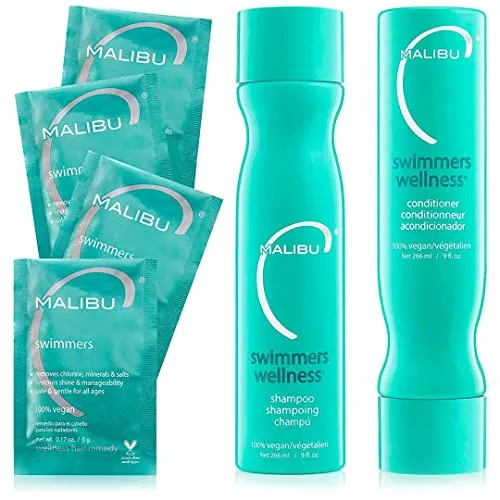 Malibu C Swimmers Wellness Collection Shampoo 125 ml + Conditioner 125 ml + Säckchen 4 x 5 g