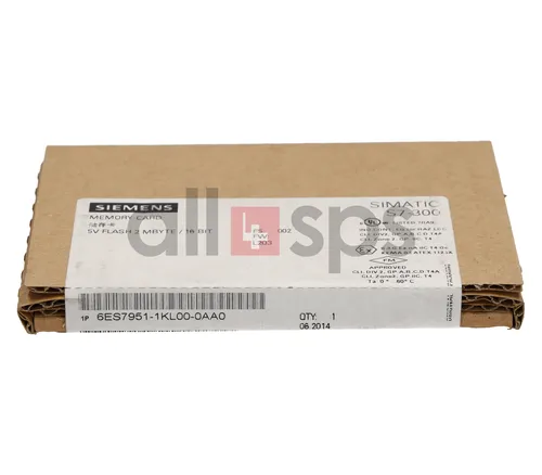 SIMATIC S7 MEMORY CARD S7-300 2MB - 6ES7951-1KL00-0AA0 - Zuverlässige Speicherkarte für SIMATIC S7-300, ideal für die Programmierung und Datenverwaltung in Automatisierungsprojekten.