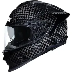 SMK Titan Carbon Solid Integralhelm - Schwarz - L - Motorradhelm aus Premium Carbon Composites, mit herausragendem Belüftungssystem und extra breitem Pinlock®70-Außenvisier für höchsten Komfort und Sicherheit auf jeder Fahrt.