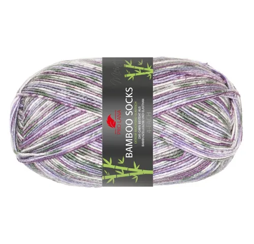 Pro Lana BAMBOO SOCKS color Häkelwolle, 400 m (seidenweiche und vegane 4-fach Sockenwolle), 100 g