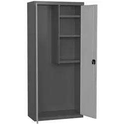 PROREGAL Putzmittelschrank AMEGO 180 x 80 x 40 cm – Abschließbarer Metallschrank - Robuster Putzschrank mit abschließbarem Schloss, ideal für die sichere Aufbewahrung. Mit kratzfester Oberfläche und einfacher Montage bietet der AMEGO Schrank eine langlebige Lösung für Ihren Haushalt.