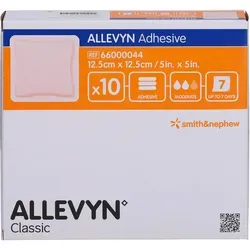 Allevyn Adhesive Wundauflage 12,5x12,5 cm - 10 St - Wundverband mit haftender Oberfläche, ideal für die sichere Abdeckung von Wunden und fördert die Heilung.