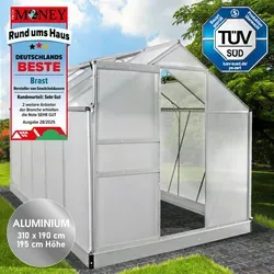 BRAST® Gewächshaus Aluminium mit Fundament - Alu-Gewächshaus für Gartenliebhaber: Wetterfest, rostfrei und in 40 Modellen erhältlich. Perfekt für eine einfache Montage und langlebigen Pflanzenschutz.