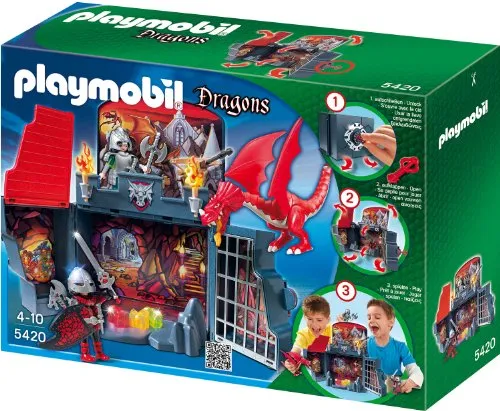 PLAYMOBIL 5420 Drachenverlies - Erlebe aufregende Abenteuer im PLAYMOBIL Drachenverlies! Ideal für kreative Spielstunden, bietet dieses Set spannende Möglichkeiten für fantasievolle Geschichten. Robuste Qualität und kinderfreundliches Design sorgen für langanhaltenden Spielspaß.