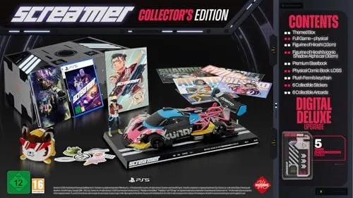 Screamer [Collectors Edition] (PS5) - Erlebe den ultimativen Renn-Showdown in dieser einzigartigen Collector's Edition für PS5. Fesselnde Erzählung, innovative Kampfmechaniken und atemberaubende Animationen erwarten dich in einem nostalgischen Arcade-Erlebnis.