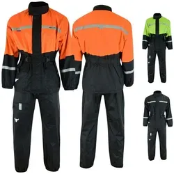 BULLDT Regenoverall BLD-Rainsuit-1 BULLDT Herren Motorrad Regenkombi Regenjacke Regenhose orange 62/5XL