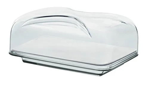 Guzzini - Gocce Rechteckige Käseglocke - Platten & Tabletts - Stilvolle Käseglocke aus transparentem Material, ideal zum Frischhalten von Käse und Snacks, designed von Elisabeth Vidal, Made in Italy.